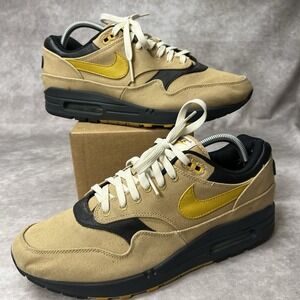 Size 10 - Nike Air Max 1 Premium Elemental Gold Brown Suede (875844-700)